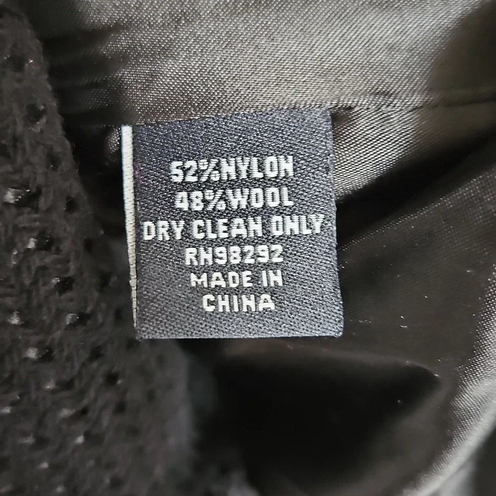 Tibi  New York Women's Black Textured Wool Jacket Size 4
